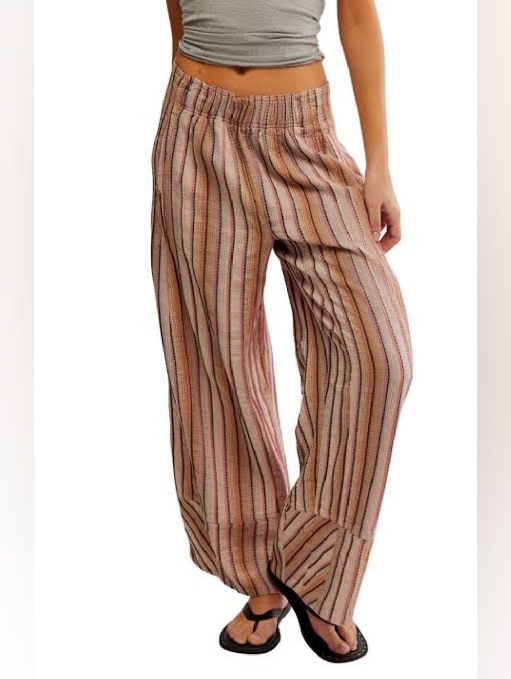 Free People Day's End Stripe Pants Sz Small